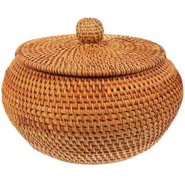 Dinnerware Sets Rattan Storage Basket Woven Veggie Tray Bread Serving Wooden Natural Baskets Home Decor