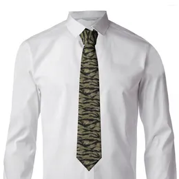 Bow Ties Mens Tie Tiger Stripe Neck Camouflage Retro Trendy Collar Daily Wear Quality Necktie Accessories Xmas Gift