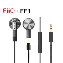 Headphones FiiO FF1 14.2mm Dynamic Driver Open Earbuds HIFI Music Wired Earphone Bass 0.78mm Detachable Cable with Mic InLineControls
