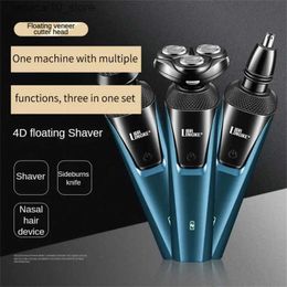 Electric Shavers Electric Shaver For Men 3 In 1 Electric Rechargeable Hair Razor Professional Beard Trimmer Beard Knife Washable USB Rechargeable Q240119