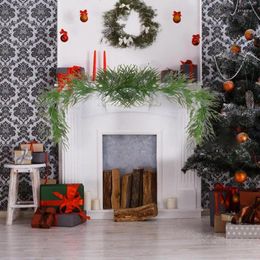 Decorative Flowers Garland Christmas Decorations Greenery 5 Feet Holiday Artificial Pine Cypress Vines For Table Mantel