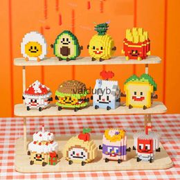 Magnetic Blocks Creative French fries hamburgers fruit puzzle assembly micro particle assembly building block toysvaiduryb