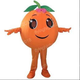 Orange with pink bow Mascot Costume Unisex Cartoon Anime theme character Carnival Men Women Dress Christmas Fancy Performance Party Dress