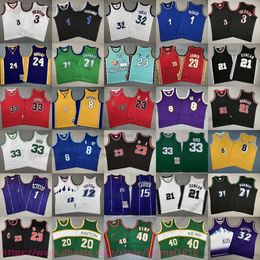 Gioventù classico retrò 1996-97 Basketball Michael Jersey Classics Bryant Iverson Carter Hardaway McGrady Duncan Garnett Rodman Bird Kemp Payton Stockton Malone