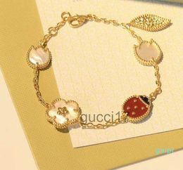 Bracelets Designer 2024 Series Ladybug Fashion Bangle High Quality S925 Sterling Silver 18k Rose Gold for Women Girls EZ4J