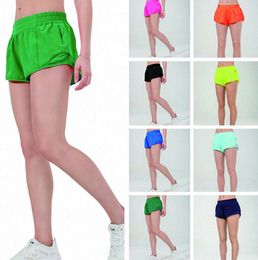 designers yoga Shorts Fit Zipper Pocket women High Rise Quick Dry Womens Train Short Loose Style Breathable gym Outdoor Running Fitness lululemenly 912ess