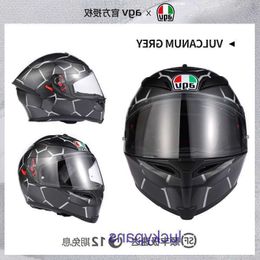 Motorcycle Helmet New K5S AGV Men's Full and Women's Four Seasons Safety Autumn Winter Anti fog Double Lens Racing R8M1