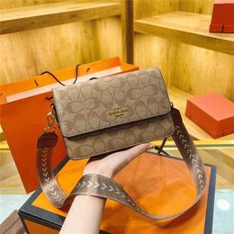 High quality for women New trendy and printed small square versatile wide strap single shoulder crossbody bag Factory Online 70% sale