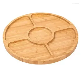 Plates Wooden Fruit Tray Home Dining Table Divided Serving Trays Sushi Bread Dessert Cheeses Decor Tableware