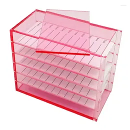 Makeup Brushes 5 Layers Eyelash Box Acrylic Lashes Holder Storage Grafting Tool Portable Display