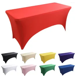 Table Cloth 6 FT Rectangle Stretch For Banquet Decor Wedding Dining Tables Cover Kitchen Room