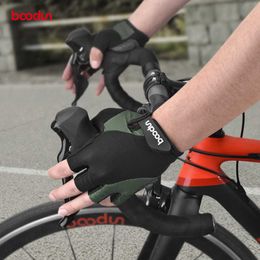 Bodun / Burton spring and summer new silicone splicing riding gloves Half Finger outdoor cycling