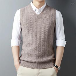 Men's Vests Arrival Thick Sleeveless Sweater For Men Autumn & Winter Warm V-Neck Knit Waistcoat Male Casual Vest Clothes