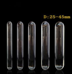 230mm long transparent glass dildo huge big penis double dildo anal plug adult sex toys for woman lesbian large dildos butt plug Y7601924