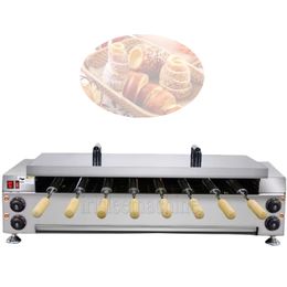 8 Rollers Chimney Cake Oven Ice Cream Chimney Cakes Bread Baking Equipment Hungarian Kurtos Kalacs Machine