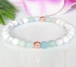 MG1058 Anxiety Relief Bracelet Amazonite Gem stone Jewelry Howlite Calming Bracelet Hematite Healing Crystal Beaded Bracelet9488795285636