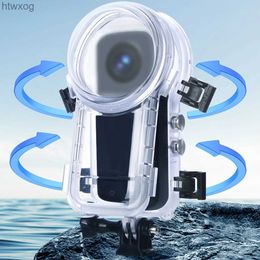 Sports Action Video Cameras Invisible Dive Case Dive Protective Case 50m Waterproof Sports Camera Dive Case Accessories Anti-scratch for Insta 360 X 3 YQ240119
