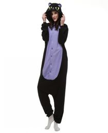 Japan Anime Cosplay Pajamas Animal Midnight Cat Kitty Night Black Cat Kitten Kigu Cosplay Costume Unisex Adult Onesie Sleepwear Ca8372027