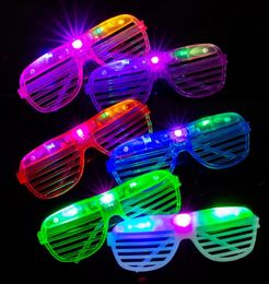 Led Flashing Heart -Shaped Shutter Glasses Adult Kids Women Party Glasses Neon Light For In The Dark Supplies Birthday Wedding Rave Prop