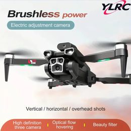 Triple HD Electric Cameras, Brushless Motors, 360° Obstacle Avoidance, Optical Flow Positioning, LED Lights - New S151pro Quadcopter UAV Drone.