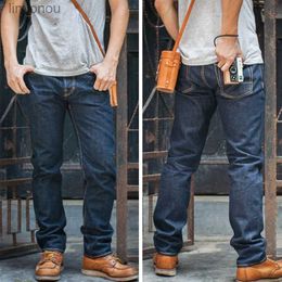 Men's Jeans Red Tornado Slim Fit Men's Jeans 16oz Selvage Denim Pants Blue OnewashL240119