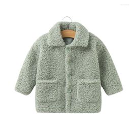 Jackets Girls Long Jacket Coat Solid Colour Winter Coats Kids Casual Style Toddler Clothes For