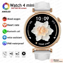 Smart Watches 2023 New Fashion Women Smart Watch Health Reminder IP68 Waterproof Bluetooth Call AMOLED HD Screen Smartwatch For Watch 4 mini