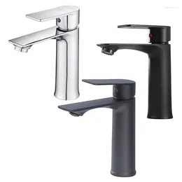 Bathroom Sink Faucets Long Flat Faucet And Cold Washbasin Household Under The Basin Copper Bottom Mixed