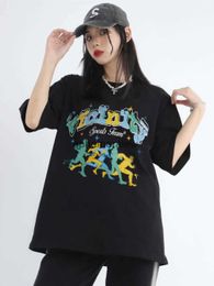 T-shirt da donna Y2k T-shirt Harajuku Hip Hop Cartoon grafica stampa camicia a maniche corte uomo donna 2023 nuova moda casual gotico top streetwearephemeralew