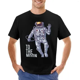 Men's Polos To The Moon -light Text T-Shirt Tees T-shirts Man Sweat Shirts T Shirt For Men