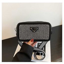 Women's Summer New Diamond Mounted Camera Simple Broadband Shoulder INS Korean Crossbody Small Square Factory Online 70% sale