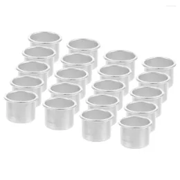 Candle Holders 20pcs Metal Inserts Candlestick Holder Cup Aluminum Cups Accessories
