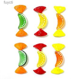 Arts and Crafts Creative Murano Glass Fruit Candy Crafts Ornaments Lemon Orange Slice Design Home Decor Party Birthday Christmas New Year Gifts YQ240119