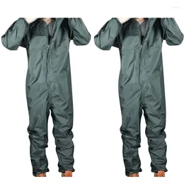 Hunting Jackets 2SET Fashion Motorcycle Raincoat /Conjoined Raincoat/Overalls Men And Women Fission Rain Suit Coat Armygreen XL/XXL