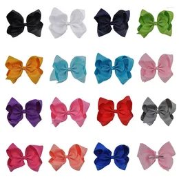 Hair Accessories 15pcs 8" Large Girls Bow Solid Grosgrain Ribbon Hairpins Bowknot Hairgrip Headwear Women Clips Wholesale