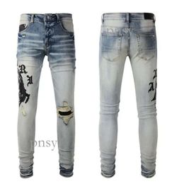 Purple Jeans Mens Mens Skinny Jeans Designer Purple Brand Jeans Denim Pant Distressed Ripped Biker Black Blue Jean Slim Fit 835