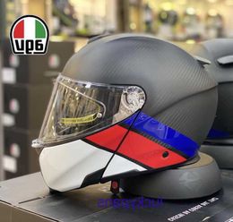 carbon Fibre exposed helmet for men and AGV women's anti fog motorcycle racing dual lens full Sportmodule 5QG7