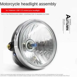 Motorcycle Lighting 7-inch Motorcycle Front Headlight Accessories Round Light for YAMAHA YBR/E 125 JYM-2-sky Password