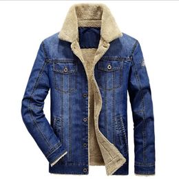 Winter Men Denim Jacket Mens Fashion Casual Jeans Man Warm Thick Coat Male Fur Collar Bomber Coats Outerwear 240118