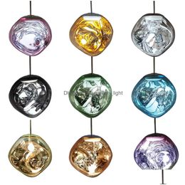 Pendant Lamps Modern Glass Light Nordic Led Lava Lustre Dining Room Living Cabinets Home Decor Hanging Ceiling Chandelier Drop Deliv Dh