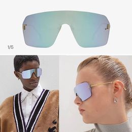 Designer sunglasses for women rimless mirror Luxury quality oversized glasses FF 4121 classic brand outdoor sports men protective goggles sunglasses original box