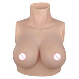 Costume Accessories Realistic Silicone Breast Forms High Collar Fake Artificial Boob Transgender Sissy Drag Queen Crossdresser Big Chest