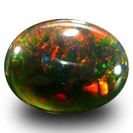 Gemstones 1.25ct 7x9 Mm Aaa Natural Multi Colour Play Ethiopian Opal Smooth Oval