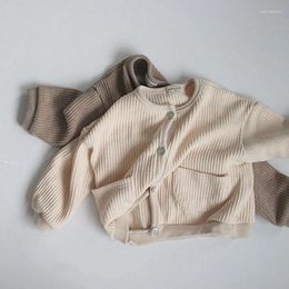 Jackets Spring Baby Boys Girls Knit Cotton Cardigan Thin Coat