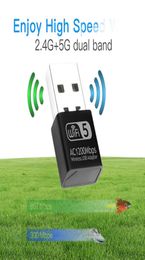 1200Mbps Mini USB Wifi Adapter Network Lan Card For PC Wifi Dongle Dual Band 24G5G Wireless WiFi Receiver Desktop Laptop4931691