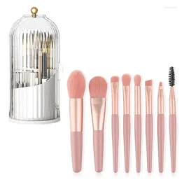 Makeup Brushes Eye Shadow Storage Box Durable And Long Lasting Smooth Cosmetic Display Lipstick Rack Brush Holder 360 ° Rotation Design