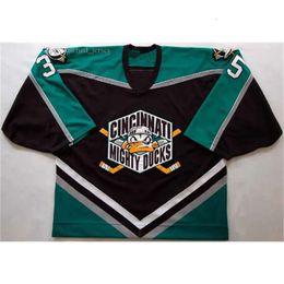 Custom 2000's Iilya Bryzgalov Cincinnati Mighty Ducks Hockey Jersey Vintage Customise Any Number Name Jerseys Embroidery Ed S-5XL 9487