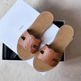 Designer gladiator shoe Mules sandal woman mens Slippers luxurys Shoes Summer beach sandale Leather Flat heel Sliders travel home Slipper outdoors Slides size35-42