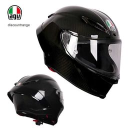 Full Face Open Agv k Motorcycle Helmet Italy Agv Pista Gp Rr Professional Racing Helmet Running Helmet Carbon Fiber Full Helmet Rossi Grey Red HHJJ