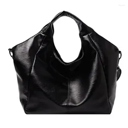 Evening Bags Soft Leather Tote For Women Large Capacity Trend Fashion Casual Big Handbag Solid Colour Simple Design Shoulder Cross Bag